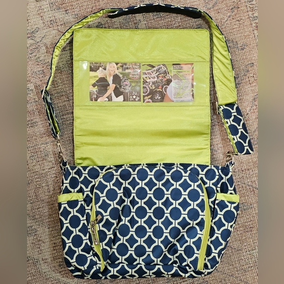 JuJuBe Royal Envy Diaper Bag Mom‎ Shoulder Bag Baby Waterproof Blue Green NWOT - Picture 9 of 11
